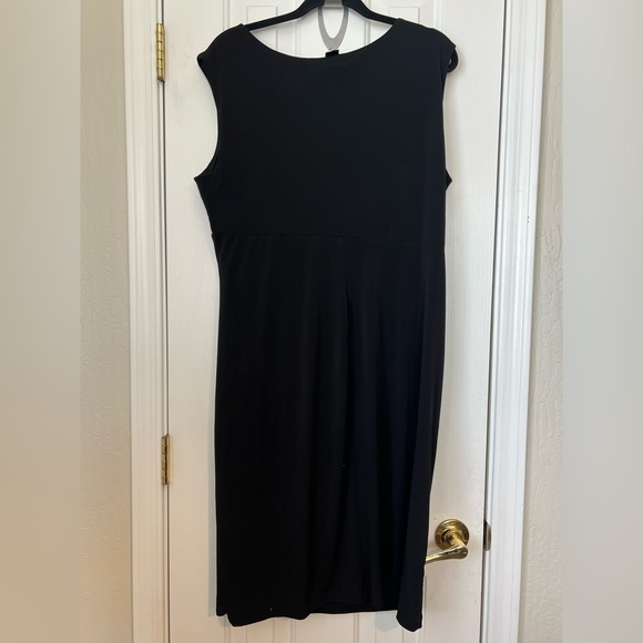 Black Sheath Side Draped Dress Sleeveless size 20 - Picture 4 of 5